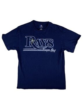 MLB Baseball Medium Blue Tshirt Tampa Bay Rays Team Fan Everyday Casual Gameday